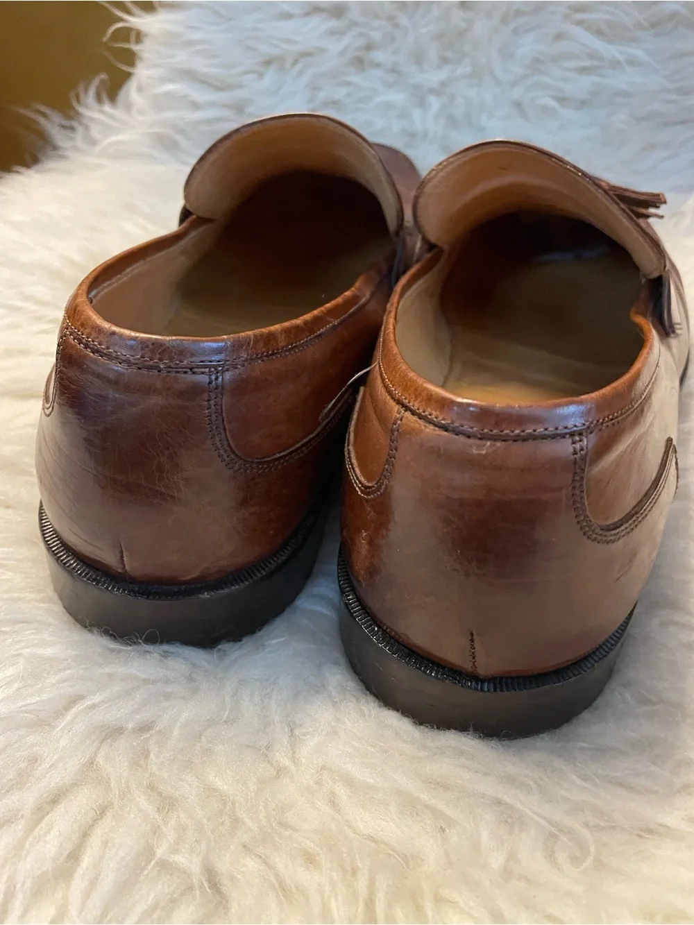 Johnston & Murphy Tassel Loafers Cognac Size 11